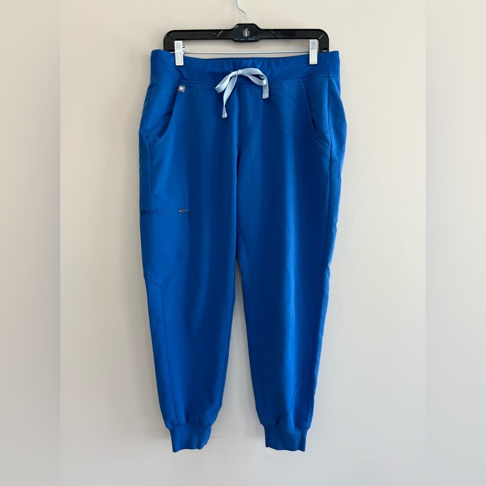 FIGS Zamora Jogger Scrub Pants in Royal Blue (PO#: 1812), size Medium Petite - Picture 2 of 11